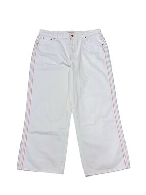 Boden Wide Leg Rainbow Stripe Jeans